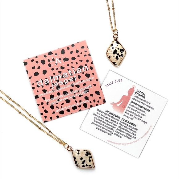 1 Dalmatian Stone Pendant for Self Belief - Picture 1 of 5